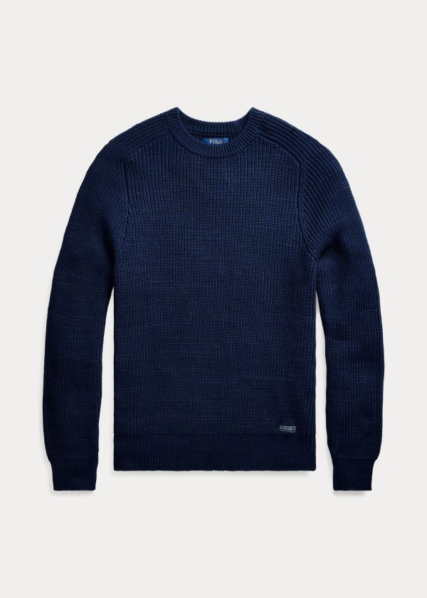 Polo Ralph Lauren Cotton Crewneck Striktrøje Herre Danmark (XZODF1452)